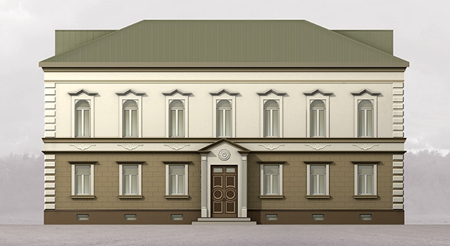 Проект городской усадьбы с пилястрами. Стиль "Классика" 